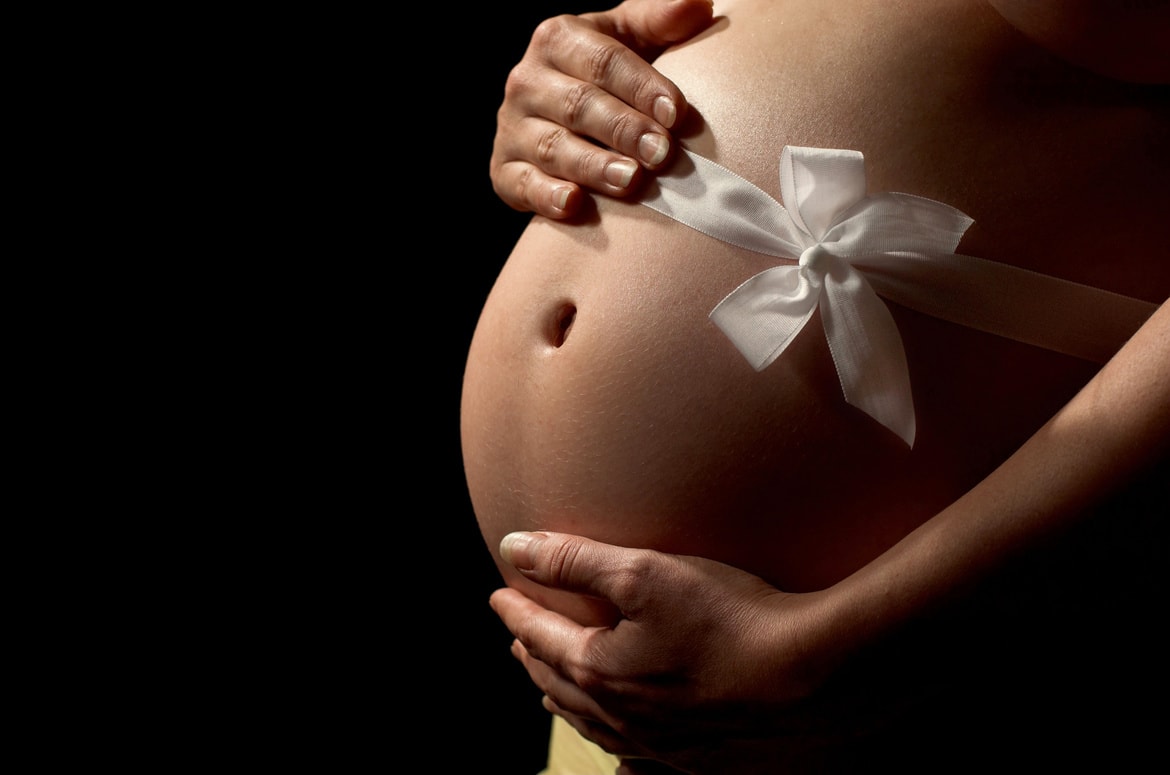 Frau mit Babybauch