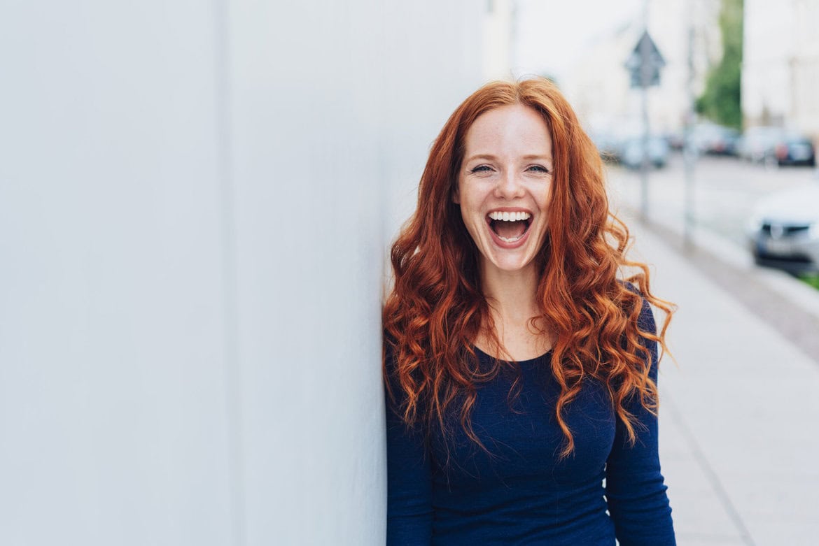 Cute young woman with a lovely sense of humour
